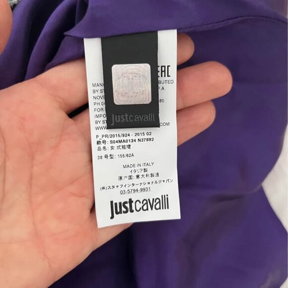 Beautiful Just Cavalli black and white wool skirt, size 38 - Picture 4 of 7